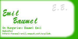 emil baumel business card